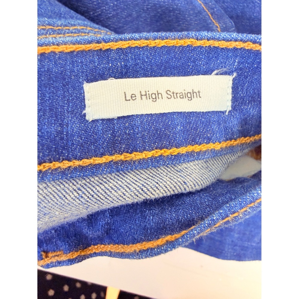 Frame Le High Straight Jeans Women 25 Blue Excellent Split Hem Helms LHSTTS394 - Picture 11 of 14